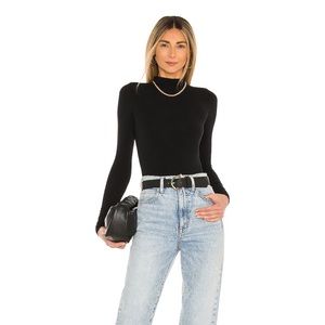 NEW Commando Ballet Body Thong Bodysuit Black Long Sleeve